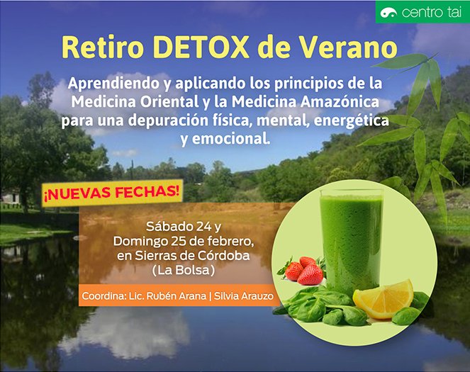 Retiro Detox en las Sierras de Córdoba. Coordinan: Rubén Arana y Silvia ...